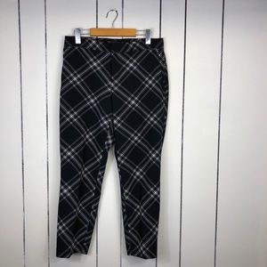 Zara Tartan Check Trousers Sz M